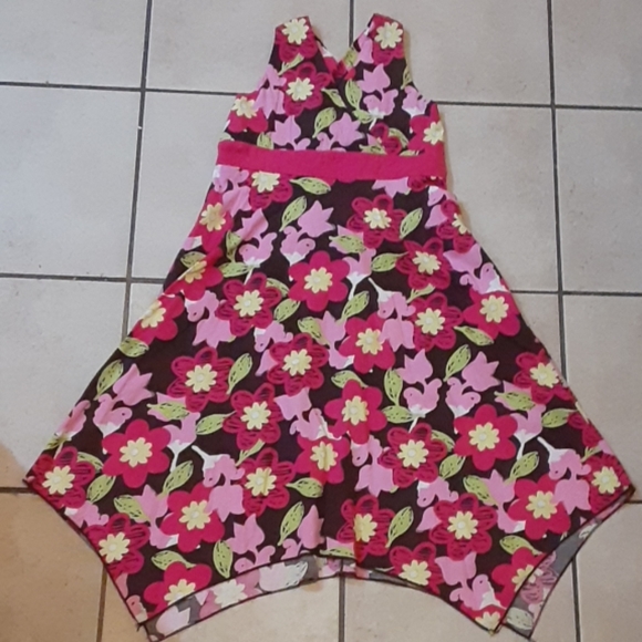 Girls dark floral dress size 16 - Picture 1 of 7